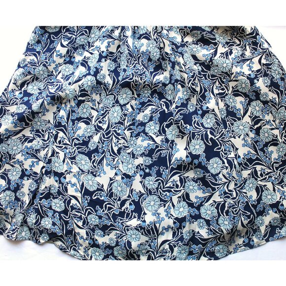 REISS Daisy Puff Sleeve Print Mini Dress / Size 6 / Blue White Floral V-Neck - Picture 10 of 13